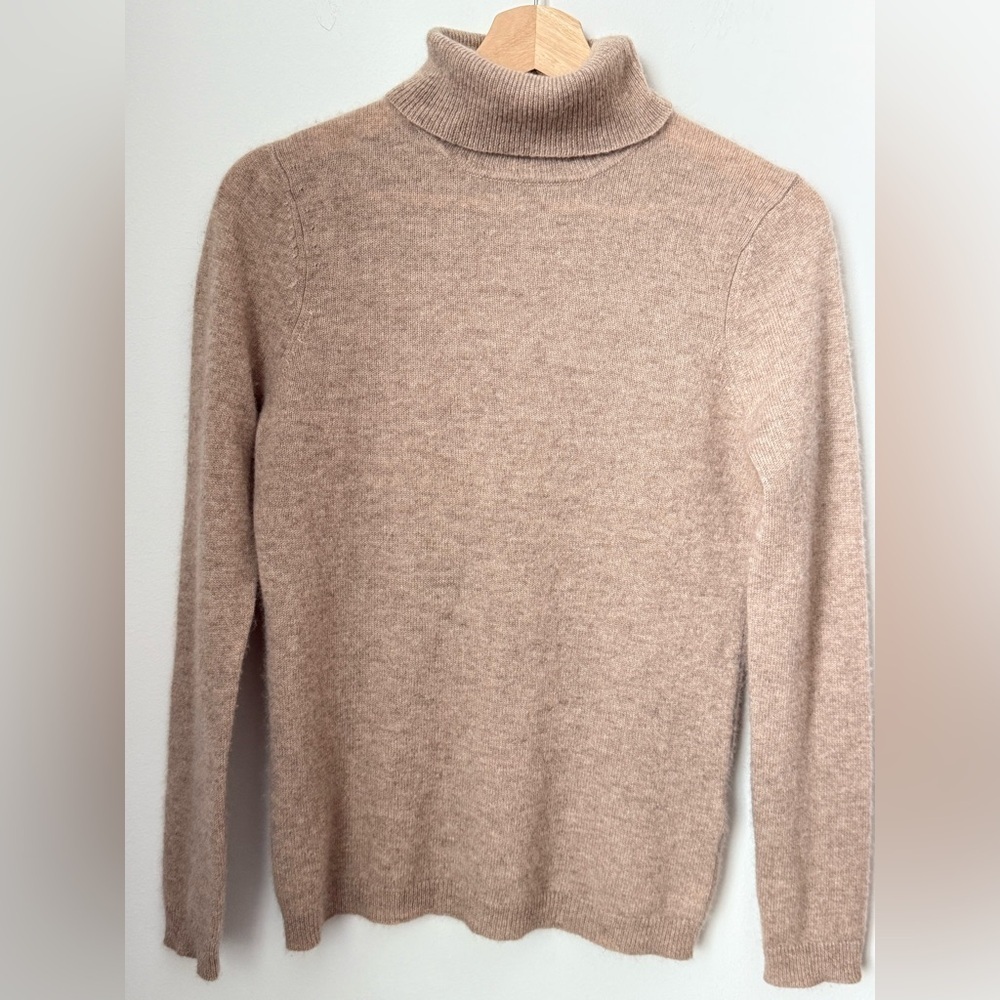 Morgan Tylor Cashmere Women's Tan Turtleneck Sweater , Size S